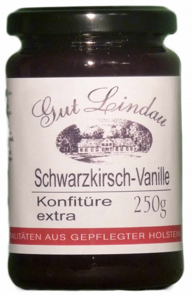 Schwarzkirsche mit Vanille Konfitüre Extra 250 g