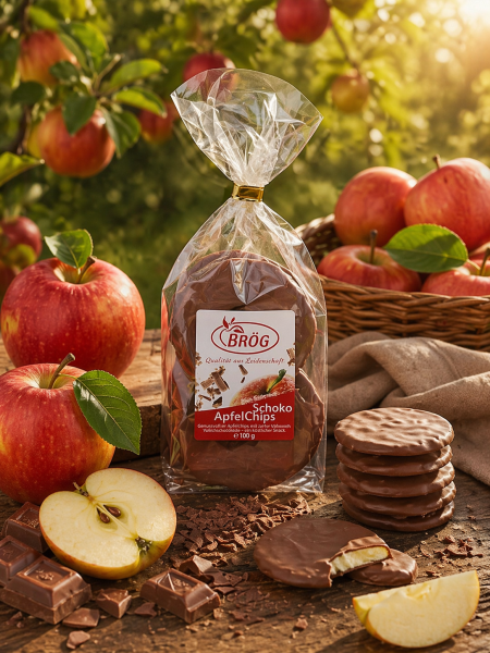 Schoko-Apfelchips Vollmilch 100g